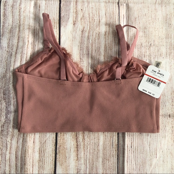 New FREE PEOPLE Vintage Rose Lace Bandeau XS - Picture 2 of 4